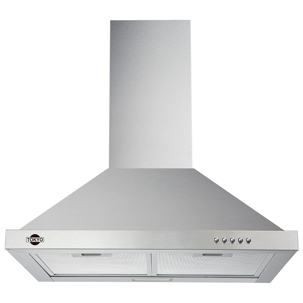 CAMPANA PIRAMIDAL TOKYO INOX DELUXE 5/6H 90CM C/ CARB. ACT.