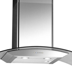CAMPANA WHIRLPOOL DECORATIVE WAI96AR 90CM VIDRIO CURVO