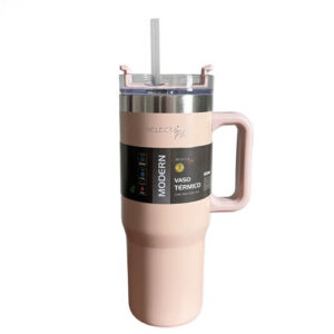MUG TRAVEL TERMICO 900ML ACERO INOX ROSA SELECTA