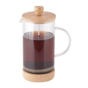 CAFETERA/TETERA 800 ML EN VIDRIO Y BAMBU