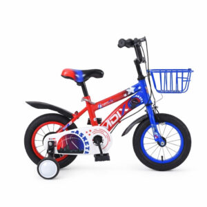 BICICLETA INFANTIL ARO 12" DOBLE FRENO CANASTO ROJO/AZUL