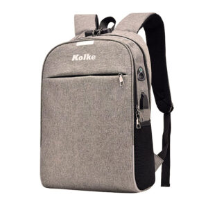 MOCHILA ANTI-ROBO CITY CON CANDADO KVM-339 GR OSCURO