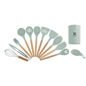 SET DE UTENSILIOS DE COCINA CROIX DE 13PCS VERDE AGUA CMU-009