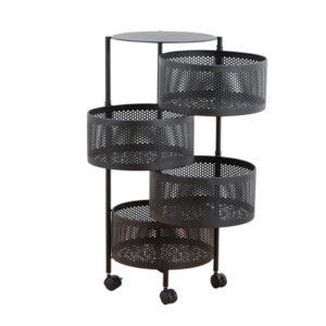 ORGANIZADOR DECOTEAM CIRCULAR MULTIUSO DE METAL CON 4 CESTOS DMO-018