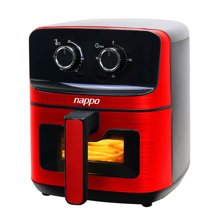 FREIDORA SIN ACEITE NAPPO EASYFRY 4,5L ROJO Y NEGRO NEF-214