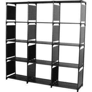 BIBLIOTECA DECOTEAM 12 CUBOS NEGRA DME-041