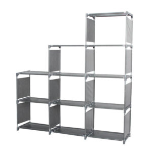 BIBLIOTECA DECOTEAM 9 CUBOS GRIS OSCURO DME-042