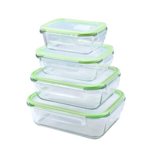 SET RECIPIENTES DE VIDRIO CROIX, TAPA HERMÉTICA Y VÁLVULA CRT-031