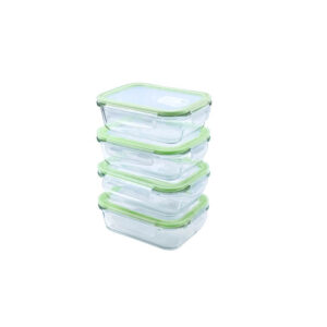 SET RECIPIENTES DE VIDRIO CROIX, TAPA HERMÉTICA Y VÁLVULA CRT-030