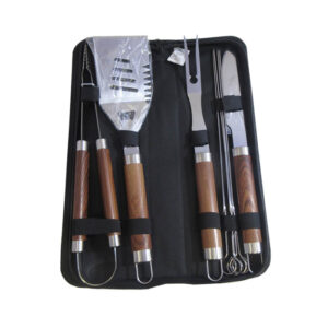 SET DE UTENSILIOS PARA PARRILLA DE 9 PIEZAS DE 40 CM C/U