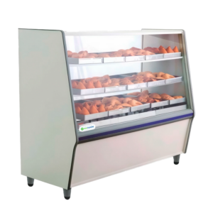 VITRINA CALIENTE ECOSILKON - 15 BANDEJAS - 1,20 MTS