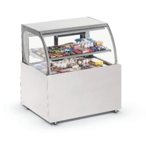 VITRINA CAJA PLATINUM ECOSILKON MOD CPSTP1000 INOX 1MT