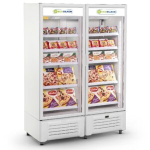 VISICOOLER ECOSILKON  PARA CONGELADOS C/ LUZ LED 1300 LTS MOD VCCG1300 BL