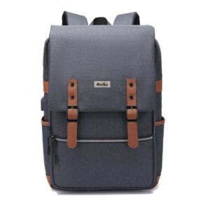 MOCHILA RIDE CON TAPA Y PRECINTOS KVM-534 GR Y MARRON