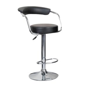 BUTACA DE BARRA CON RESPALDO LEVEL NEGRA