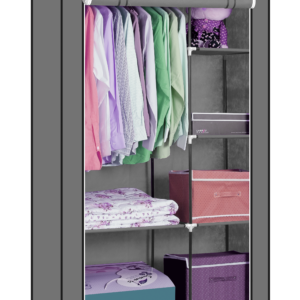 ROPERO DECOTEAM GRIS 105*45*170CMS DDR-005