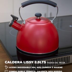 CALDERA 2.5L SILBADOR F.DOBLE M.NYLON LISSY ROJO