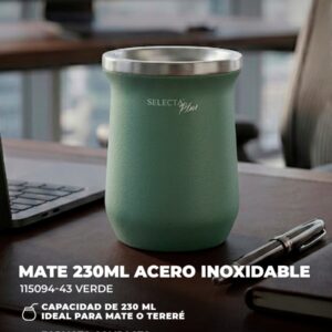MATE 230ML ACERO INOXIDABLE VERDE SELECTA