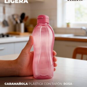 CARAMAÑOLA PLASTICA CON TAPON 1300ML ROSADA SELECTA