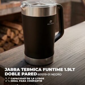 JARRA TERMICA FUNTIME 1.9LT DOBLE PARED NEGRO
