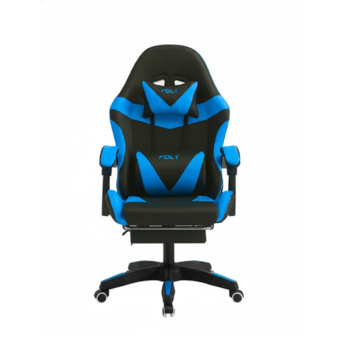 SILLA GAMER VOLT CON REPOSAPIES AZUL EMPOLI EM-G03