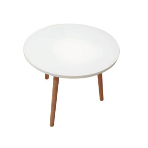 MESA AUXILIAR BAMBOO C/BLANCO D50CM/H47CM