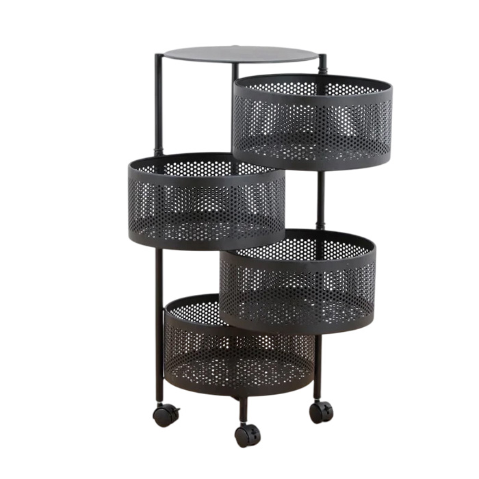 ORGANIZADOR DECOTEAM CIRCULAR MULTIUSO DE METAL CON 4 CESTOS DMO-018