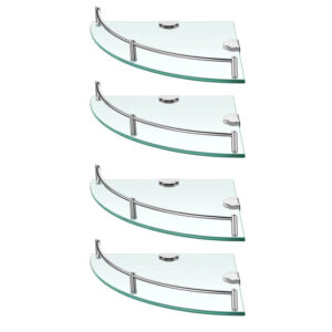 SET DE 4 ESTANTES ESQUINEROS DE VIDRIO DECOTEAM DBE-040
