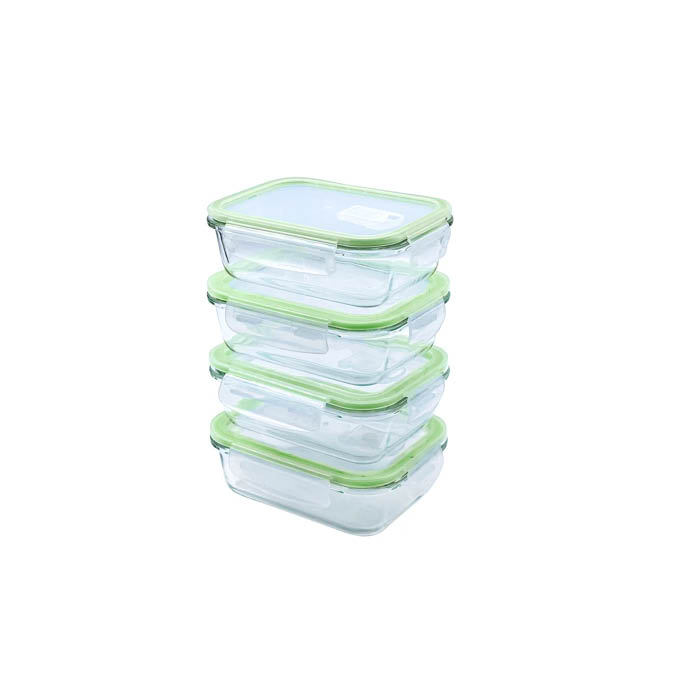 SET RECIPIENTES DE VIDRIO CROIX, TAPA HERMÉTICA Y VÁLVULA CRT-030