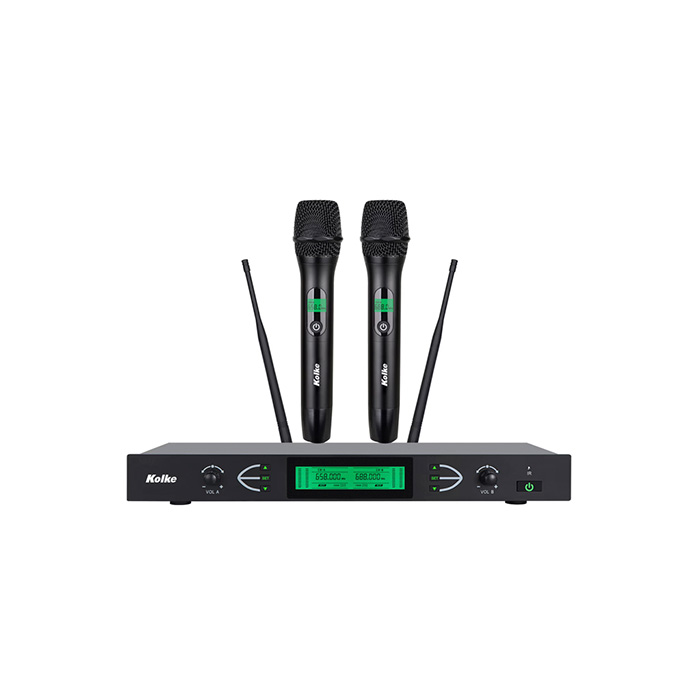 SISTEMA DE MICROFONOS CON UHF CON 2 CANALES KOLKE KPI-776